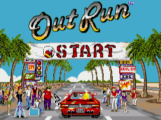 Out Run title screen for Amiga